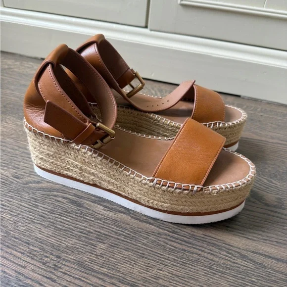 See By Chloe Tan Leather Wedges - Size 9 - Worn once! - Picture 3 of 4